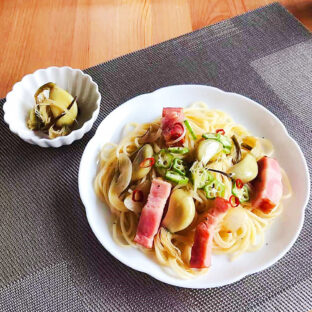 逸品レシピ【ガーリックピクルスパスタ】