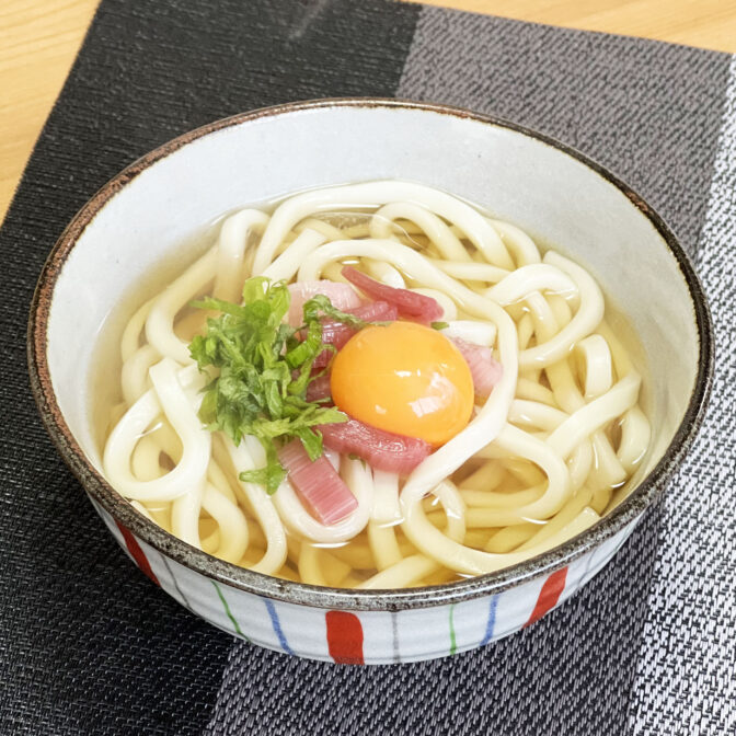 京風の出汁に梅鰹風味のねぎをのせてヘルシーに。