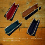 武州正藍染め刺子トレーケースは、藍染め勝色をベースにの日本古来の伝統色を差し色がアクセントとなっています。